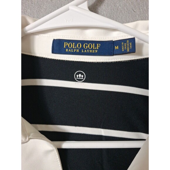 Polo Golf Ralph Lauren Tunic Top Womens Medium Performance B lack White Stripes - Picture 3 of 8
